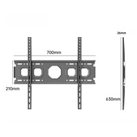 Soporte de TV de uso doméstico fácil de instalar, soporte de pared fijo para televisores de plasma LCD de pantalla plana, soportes de TV de movimiento de acero