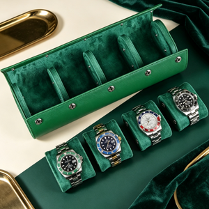 Étui de rangement portable pour 4 montres avec bouton-pression, boîte de présentation de montres de voyage pour homme, cadeau idéal - Product Image 6