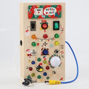Tablero ocupado <span class=keywords><strong>de</strong></span> madera <span class=keywords><strong>de</strong></span> Navidad con 8 interruptores <span class=keywords><strong>de</strong></span> luz LED, juguetes sensoriales interruptor <span class=keywords><strong>de</strong></span> luz juguetes <span class=keywords><strong>de</strong></span> viaje para bebés y niños pequeños <span class=keywords><strong>de</strong></span> <span class=keywords><strong>1</strong></span> <span class=keywords><strong>año</strong></span> - Product Image 5