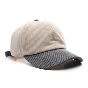 Casquette de baseball deux tons à 6 panneaux non structurés en velours côtelé avec broderie personnalisée <span class=keywords><strong>sur</strong></span> <span class=keywords><strong>mesure</strong></span> - Product Image 6