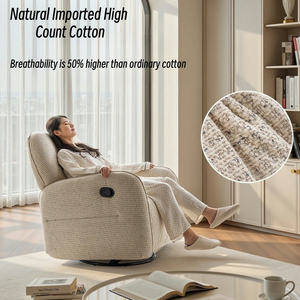 Silla giratoria de tela personalizada de fábrica Sans, sillón <span class=keywords><strong>reclinable</strong></span> <span class=keywords><strong>individual</strong></span> relajante, silla <span class=keywords><strong>reclinable</strong></span> - Product Image 4