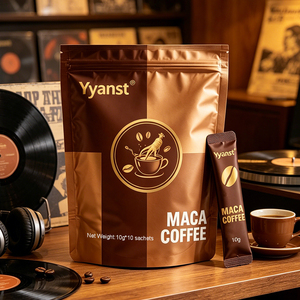Café de Maca Natural Vital Boost, 10g*10 Sobres Individuales, Bolsa de Dos Tonos Marrón, Suministro al por Mayor con Etiqueta Privada OEM - Product Image 6