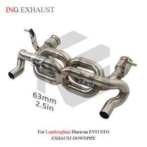 Échappement Valvetronic ING, double tuyau en X, en acier inoxydable, pour Lamborghini <span class=keywords><strong>Huracan</strong></span> EVO <span class=keywords><strong>STO</strong></span> sans soupape, pièces de performance automobile - Product Image 4