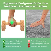 CHENGMO SPORTS – Barres de traction et parallettes en bois de hêtre de qualité supérieure de 30 cm, idéales pour la gym à domicile – Vente directe usine