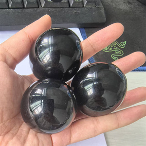 Nuevas Esferas de Cristal Espiritual de 40 mm, Bola de Cristal de <span class=keywords><strong>Obsidiana</strong></span> Negra Natural en Venta - Product Image 2