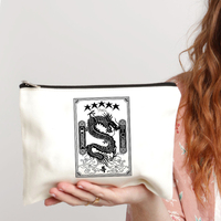 Pochette de voyage décontractée en toile à motif Dragon Étoilé avec fermeture éclair, sac à cosmétiques tendance pour fans de SKZ