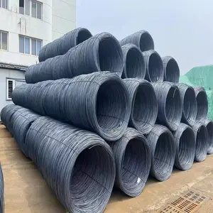 Hastes de fio de aço leve de baixo carbono, roladas, hastes de fio de aço sae1006 5.5mm em bobina, superfície lisa, haste de construção, aço para fazer unhas, imperdível