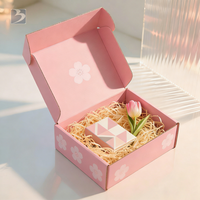Boîte d'expédition en carton ondulé personnalisée avec logo de marque imprimé or rose pour cosmétiques, vêtements, bijoux, emballages cadeaux, lunettes de soleil