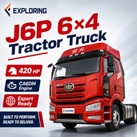 Camion tracteur FAW Jiefang J6P 6x4 420HP, poids lourd, pour le transport de marchandises sur de longues distances