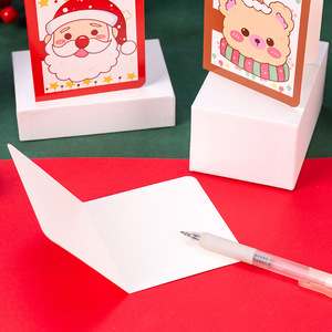 การ์ดคริสต์มาสพับได้ลายการ์ตูนน่ารักใหม่ของขวัญธุรกิจบัตรวันหยุด - Product Image 4