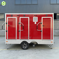 Remorque de toilettes mobiles Goeasy à 3 postes, couleur personnalisée pour les entreprises de location d'événements