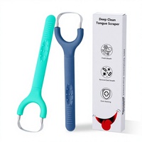 Grattoir à langue en acier inoxydable en forme de cœur pour une haleine fraîche et une hygiène bucco-dentaire