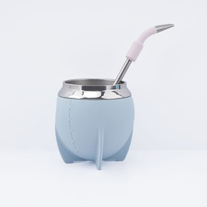 ถ้วยหนัง Mate หรูหราขนาด 261 มล. พร้อม Bombilla อาร์เจนตินา Yerba สําหรับผู้ใหญ่รูปร่างถ้วยท้องสําหรับของขวัญ - Product Image 4