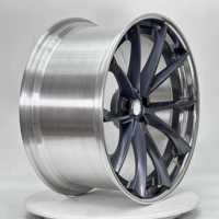 Glänzende Gunmetal-Felgen mit Poliertem Rand, Mehrspeichen-Design, Geschmiedetes 6061 T6 Aluminium, 12000T TÜV JWL VIA Std S4-00093, 18-24 Zoll, Maßanfertigung