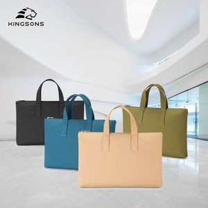 KINGSONS Business Tote Bag Polyester Zipper Closure Soft Handle For School Education Winter 2025 - Product Image 1
