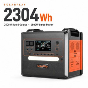 Estación de Energía Portátil de 2304 Wh y 2500 W con UPS, 14 Puertos, Onda Sinusoidal Pura, para Emergencias en el Hogar - Product Image 1