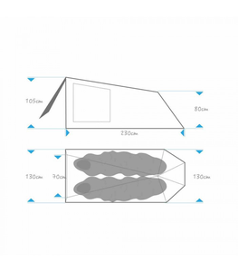 Tente de vélo ultralégère pour 2 personnes, sans poteaux, pour le camping hors route, imperméable et portable, avec logo personnalisé - Product Image 5