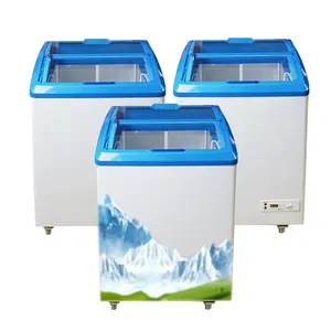 Refrigerador Comercial de Dos Puertas con Cesta Superior Abierta, Vitrina Refrigerada para Helados, Congelador Rápido de 40°C - Product Image 1