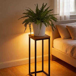 Soporte Moderno para <span class=keywords><strong>Plantas</strong></span> Altas, Estante Cuadrado de Metal y Madera para Macetas, para Interiores y Exteriores, para Sala de Estar, Balcón, Jardín, Mueble de Exhibición para el Hogar - Product Image 3
