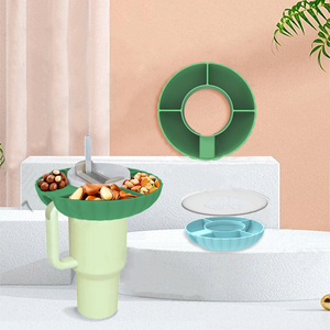 Vaso de Silicona de 40 oz con Tapa Antipolvo, Bandeja para Refrigerios y Frutas, Vaso Dominador de Hielo, <span class=keywords><strong>Accesorios</strong></span> de Bar - Product Image 1