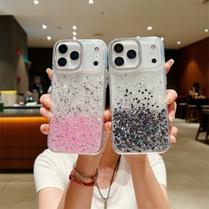 เคสโทรศัพท์มือถือใสสีรุ้งแบบ DIY ประดับกลิตเตอร์เรซิ่น สำหรับ iPhone 17 Air 16 Pro Max ฝาหลัง TPU สีสันสดใส พร้อมเลนส์เพชร IMD - Product Image 2