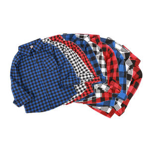 Gris Plaid Bébé Garçons Chemises Vêtements Pour Enfants Classique Tee Shirt Tops Enfants Vêtements Coton Garçon <span class=keywords><strong>Surchemise</strong></span> Fille Blouses - Product Image 1