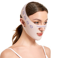 Bandeau amincissant pour le visage en polyester respirant de haute qualité, masque liftant le menton, réducteur de double menton