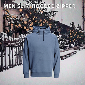 Sudadera Deportiva con Capucha y Cierre de Cremallera para Hombre, Tejida, Ecológica, Ajustada, para Invierno - Product Image 2
