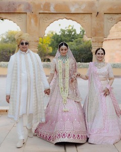 Top qualité la plus vendue fantaisie Coadding travail et lourd 5mm séquence travail mariage Lehenga Choli pour vêtements de mariée - Product Image 3