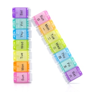 Organizador de Viaje Semanal al por Mayor, Libre de BPA, Diseño Abierto de 7 Días, Estuche de Plástico con Diseño de Teclado de Piano para Medicamentos, Almacenamiento de Pastillas - Product Image 5
