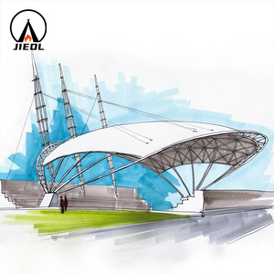 Architecture de structure de tente de hangar de stationnement de voiture de qualité exceptionnelle Modules de membrane réutilisables Pvdf pour les États-Unis, les Émirats arabes unis - Product Image 6