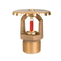 Tête de sprinkleur d'incendie à réponse rapide, suspendue, verticale, murale latérale, dissimulée, ampoule en verre, laiton chromé, acier inoxydable, protection incendie