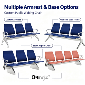 Silla de espera metálica conectada para estaciones de tren, aeropuertos, hospitales y centros de exposiciones - Product Image 5