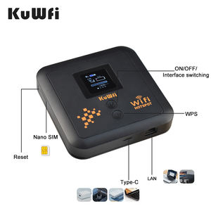 KuWFi chat 12 ESim Routeur 5400mAh 4g + Routeur sans fil de poche 1200mbps Multi <span class=keywords><strong>Sim</strong></span> Support Mobile Wifi Hotspot - Product Image 3