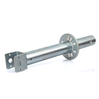 Ensemble de tubes en acier galvanisé soudés sur mesure avec support carré, poteau de montage en acier fabriqué avec précision avec plaque ronde