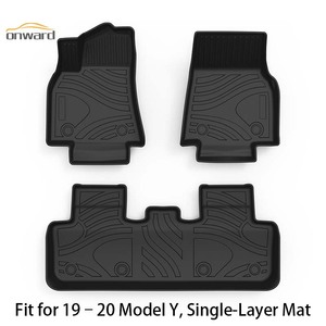 อะไหล่รถยนต์ KCTION ใหม่ล่าสุด พรมปูพื้นรถยนต์ทุกสภาพอากาศ ผลิตตามแบบ OEM ODM ไร้กลิ่น กันลื่น กันน้ำ หรูหรา สำหรับรถยนต์ <span class=keywords><strong>Tesla</strong></span> <span class=keywords><strong>Model</strong></span> Y พรมปูพื้นรถยนต์ 3 มิติ วัสดุ TPE - Product Image 2