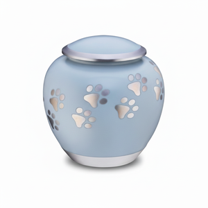 Latón Cremación Mascotas Cenizas Urna Patas Impresiones Diseño Grabado Memorial Resto de cenizas Suministros funerarios - Product Image 1
