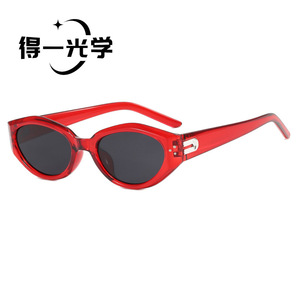 Irregular Cat Eye <b>Sunglasses</b> Black PC Frame UV400 Women's Fashion Sun Glasses - Product Image 4