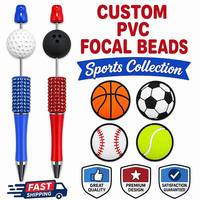 Breloques décoratives 2D en PVC personnalisées pour stylos, thèmes sportifs (Basketball, Football, Baseball), breloques trophées pour la personnalisation de stylos et les cadeaux d'équipe DIY