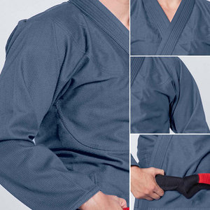 Steel <b>Blue</b> Karate Gi Slate Jiu Jitsu Kimono Unisex Pearl Weave Everyday Training Ripstop Pants Casual Grappling Comfortable 100% - Product Image 5