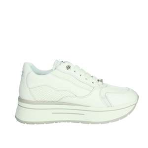 Zapatillas Janet & Janet Donna J-021 Bianco Chunky, Zapatos de Plataforma de Cuero Blanco, Calzado Deportivo de Moda para Mujer - Product Image 4
