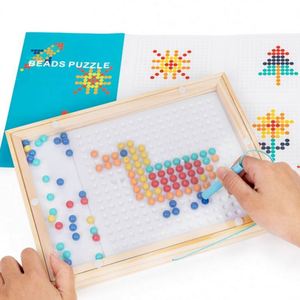 Montessori Toy Magnet Doodle <b>Extra</b> <b>Large</b> Wooden Dot Art Magnetic Drawing Board for Kids - Product Image 5