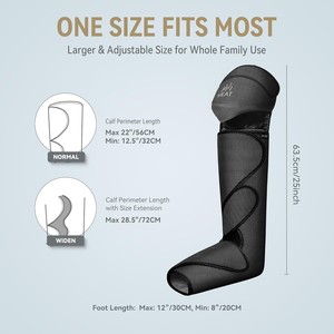 Masseur de pieds et de jambes de haute qualité, marque OEM, soulagement de la douleur, élimination de l'œdème, amélioration de la circulation, modes d'intensité réglables, alimentation USB - Product Image 2