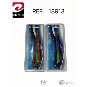 MNJ Cutter 18913 Utility Knife With Green Handle For Precision Cutting 12Pcs Pack - Product Image 3