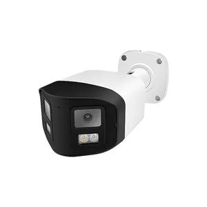 Ranura para tarjeta SD bidireccional Lente dual Vista de 180 grados 24/7 Imágenes coloridas Cámara IP POE panorámica a todo color de 4MP