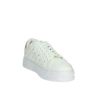 Baskets blanches matelassées Liu-Jo CLEO 12 pour femme avec accents dorés – Chaussures en toile tendance - Product Image 5