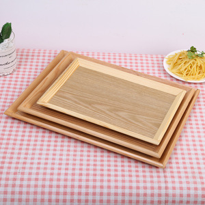 Bandeja Rectangular de Madera de Fresno de Color Natural para Servir Café y Té en Hoteles - Product Image 3