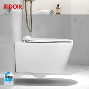 Kidoir peralatan sanitasi gaya Amerika desain p-trap cuci dinding gantung toilet wc lemari air untuk kamar mandi