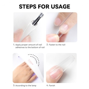 JTING Kit de Résine Adhésive Professionnelle Longue Durée pour Ongles, Colle Gel Personnalisable avec Étiquette Privée pour Ongles à Presser et Ongles en Flocons, avec Pinceau - Product Image 5