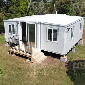 20ft 40ft Prefab shipping tiny house glass 40 feet luxury housing ready to living units for sale container house